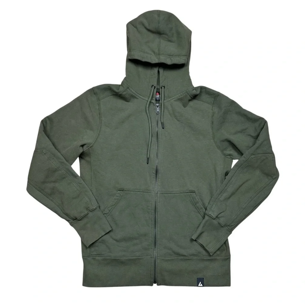 Men's American Giant Olive Green Hoodie Sweatshirt - Picture 2 of 7